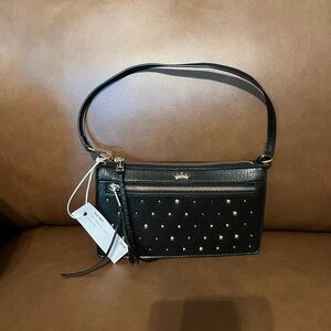 Juicy Couture Black Crossbody Bag with Gold Accents